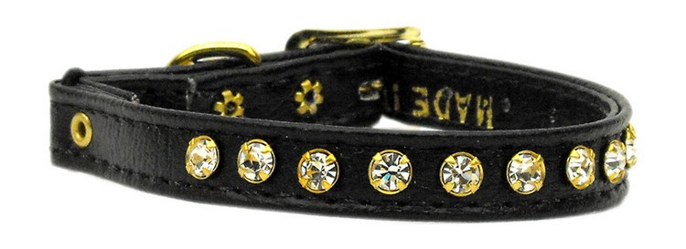 Crystal Cat Safety w/ Band Collar Black 12